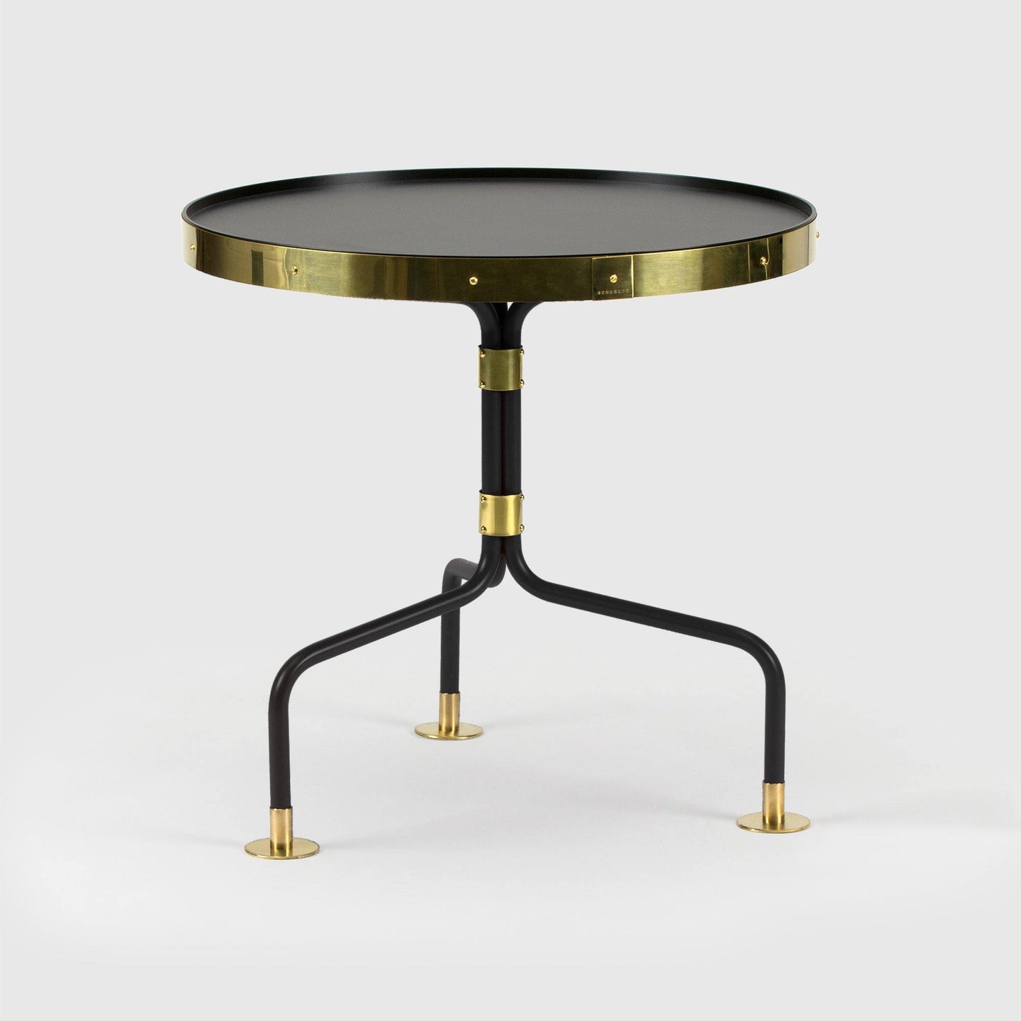 Side Table 12, Black, Brass, Scherlin Form, image