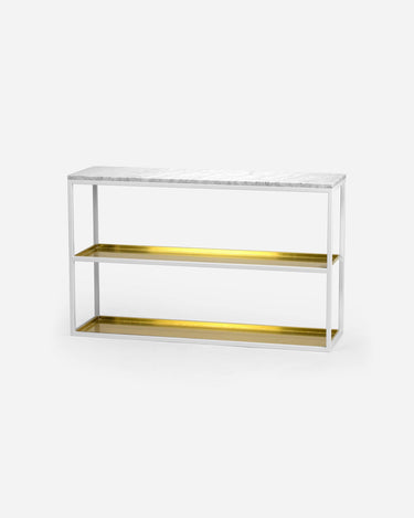 SCHERLIN FORM Console Table White / Brass Console Table 11 - 2