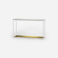 SCHERLIN FORM Console Table White / Brass Console Table 11