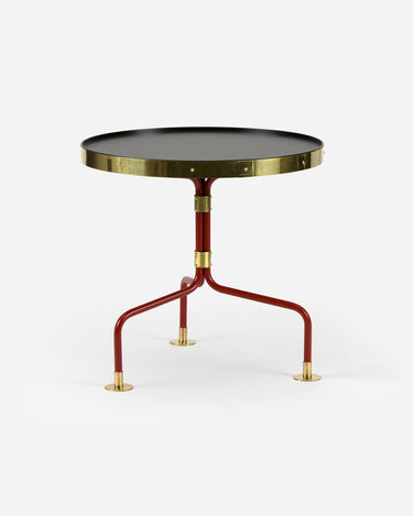 SCHERLIN FORM Side table Red / Brass Side Table 12