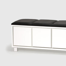 Load image into Gallery viewer, Bench 6, White, Black Leather, Scherlin Form, image
