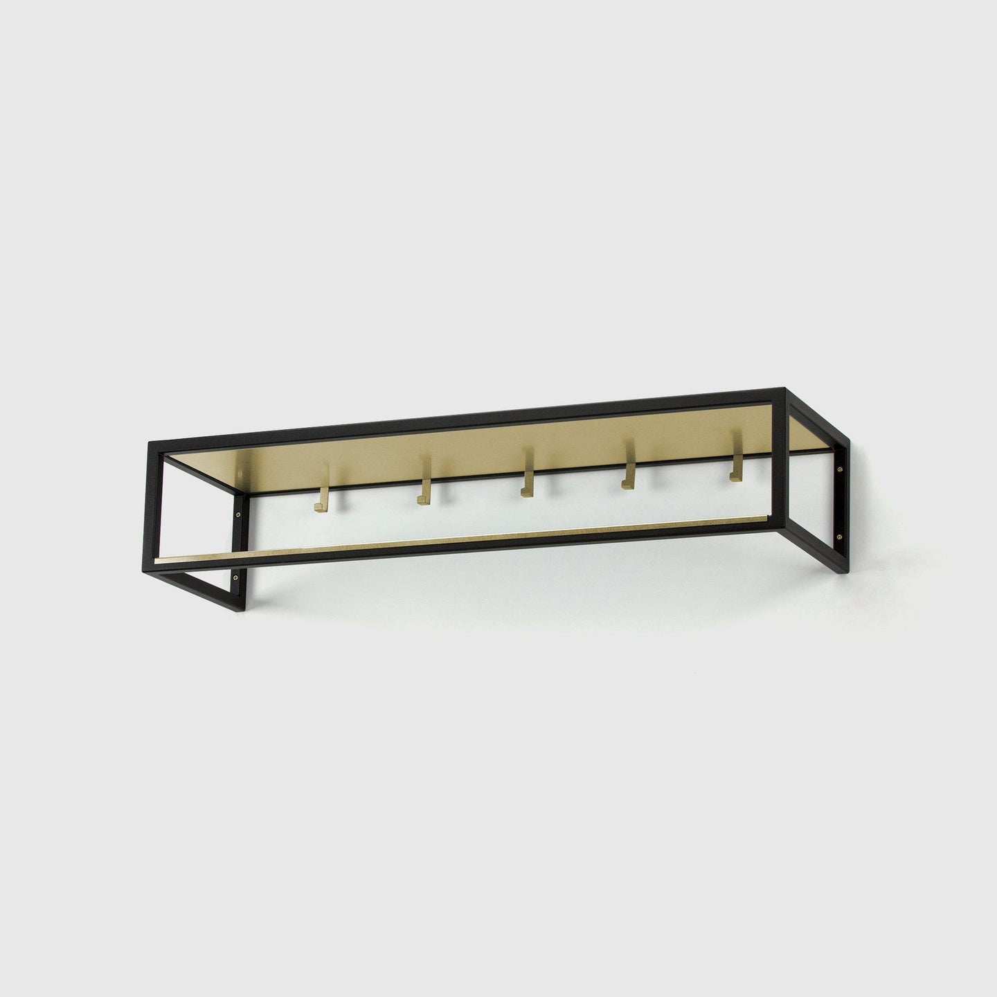 Hall Shelf 11, Black, Brass, Scherlin Form, image