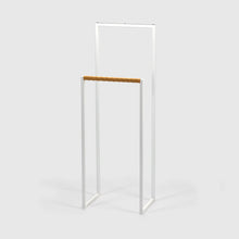 Load image into Gallery viewer, Valet Stand 3, White, Stainless Steel, Leather, Scherlin Form, image
